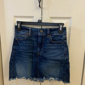 American Eagle Next Level Stretch High Rise Denim Mini Skirt
